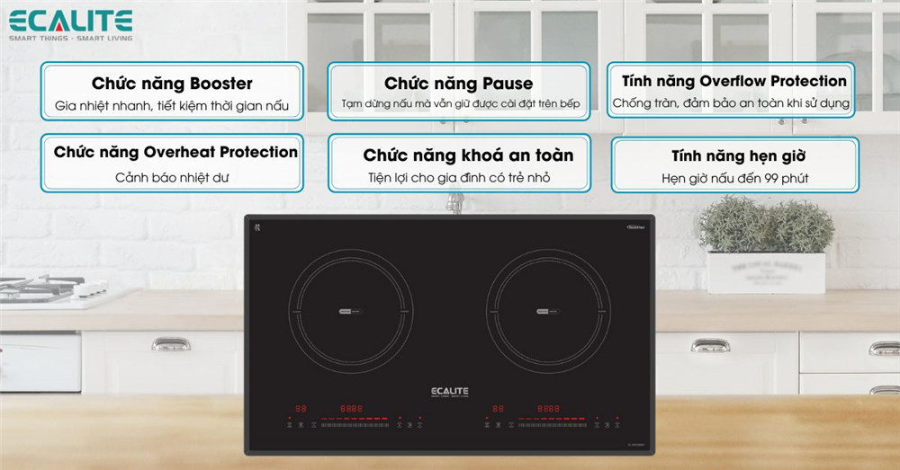 Các chức năng nổi bật trên bếp từ của Ecalite