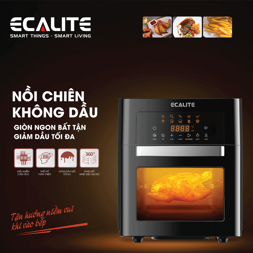 Nồi chiên không dầu Ecalite EL-AF15 - Dung tích 15L