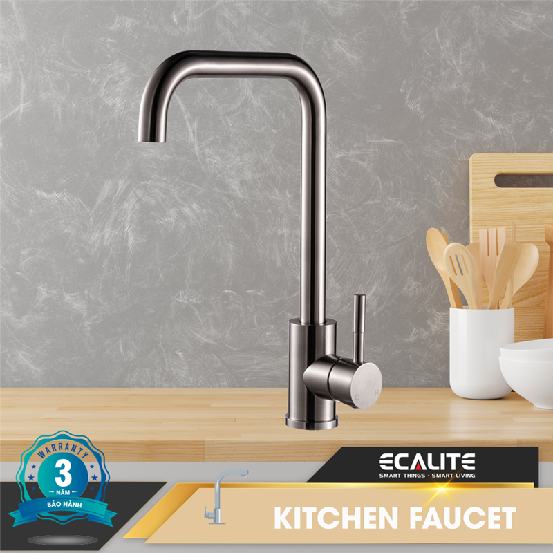 Vòi rửa chén nóng lạnh Ecalite EF-K128S Inox 304