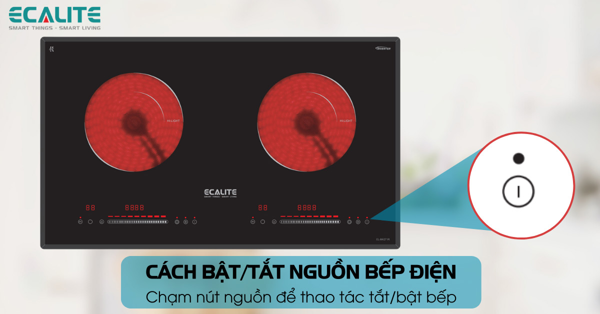 bật tắt nguồn bếp điện