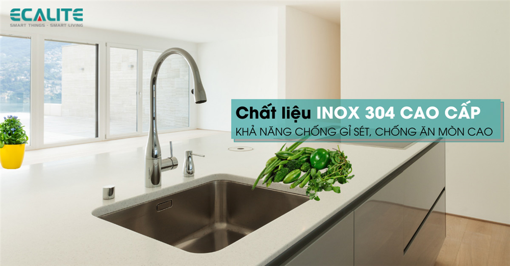 Chất liệu inox 304 bền bỉ không bị ăn mòn Chất liệu inox 304 bền bỉ không bị ăn mòn