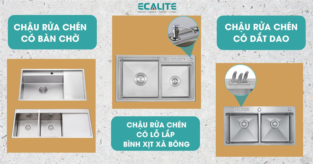 Các tiện ích của chậu rửa Ecalite