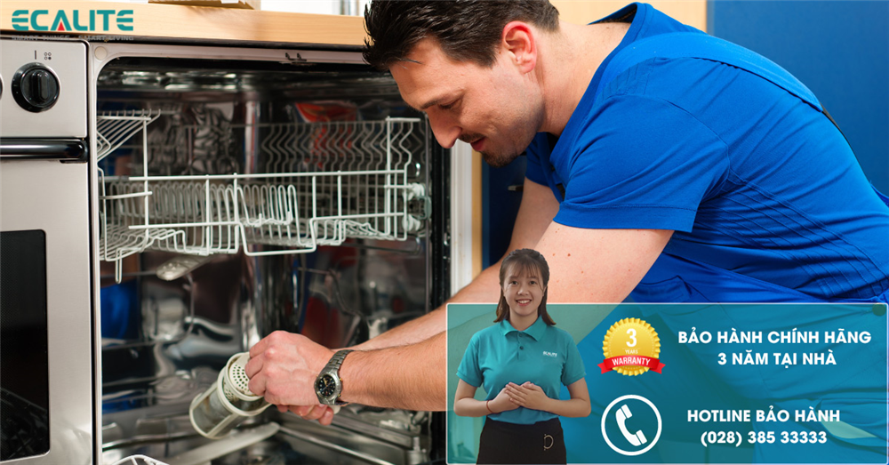 Chính sách bảo hành máy rửa chén mini Ecalite