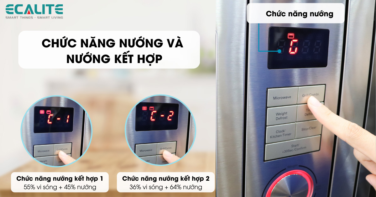 chức năng nướng kết hợp nướng