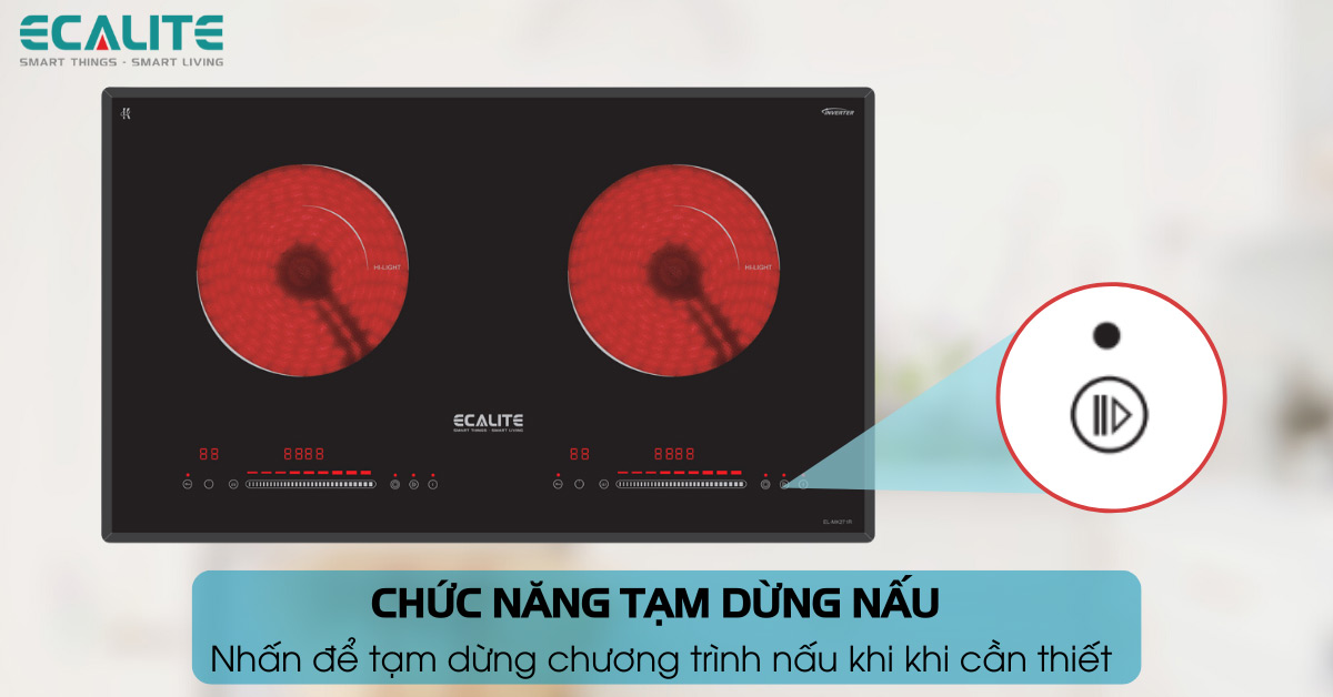 chức năng tạm dừng bếp điện