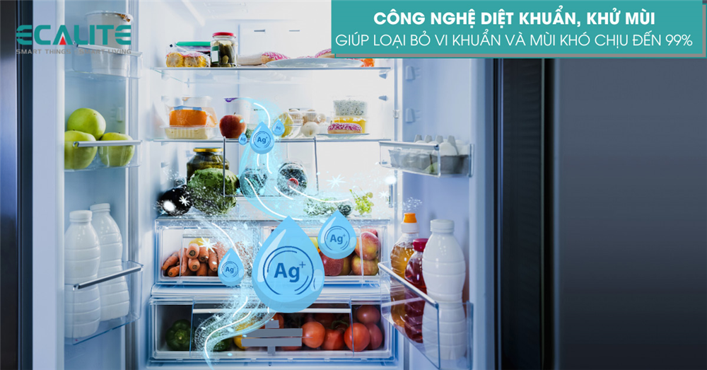 Công nghệ khử mùi tủ lạnh Ecalite