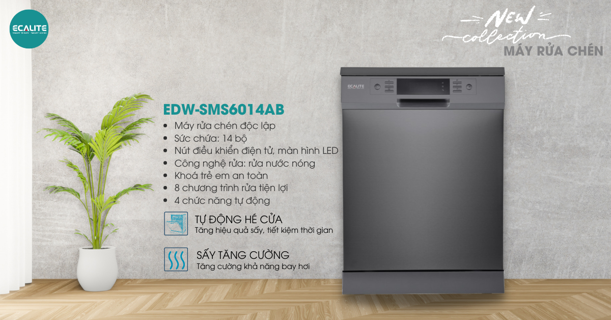 Ecalite ra mắt 5 mẫu máy rửa chén hiện đại và tiện lợi tại triển lãm Vietbuild - 2