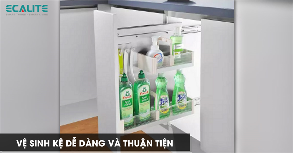 Giá để chai lọ tẩy rửa Ecalite dễ dàng vệ sinh Giá để chai lọ tẩy rửa Ecalite dễ dàng vệ sinh