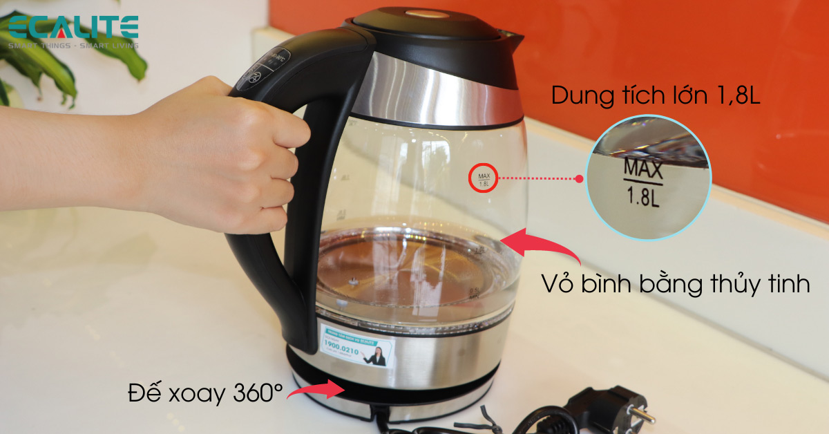 giới thiệu bình đun siwwu tốc ecalite g1812