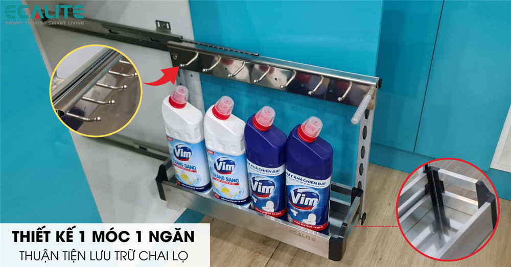 Thiết kế 1 giàn móc và ngăn đưng rộng rãi Thiết kế 1 giàn móc và ngăn đưng rộng rãi