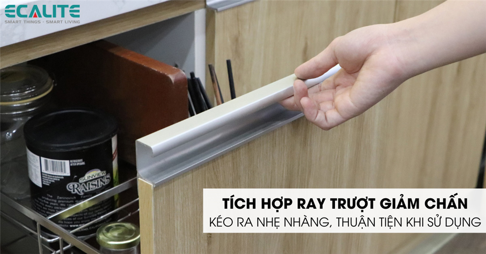 Ray trượt giảm chấn đóng/mở êm ái
