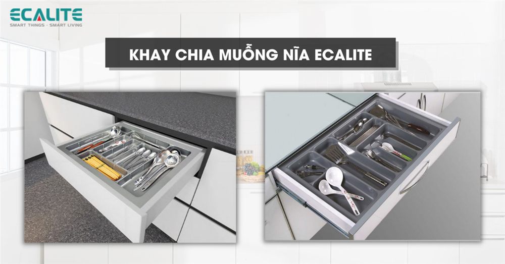 Khay chia muỗng nĩa Ecalite