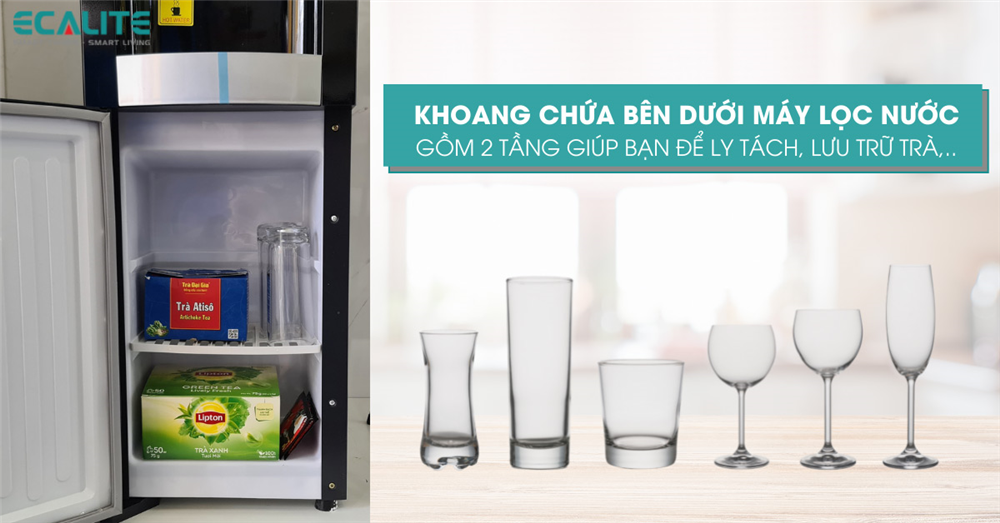 Trang bị khoang chưa đồ máy nước Ecalite Trang bị khoang chưa đồ máy nước Ecalite
