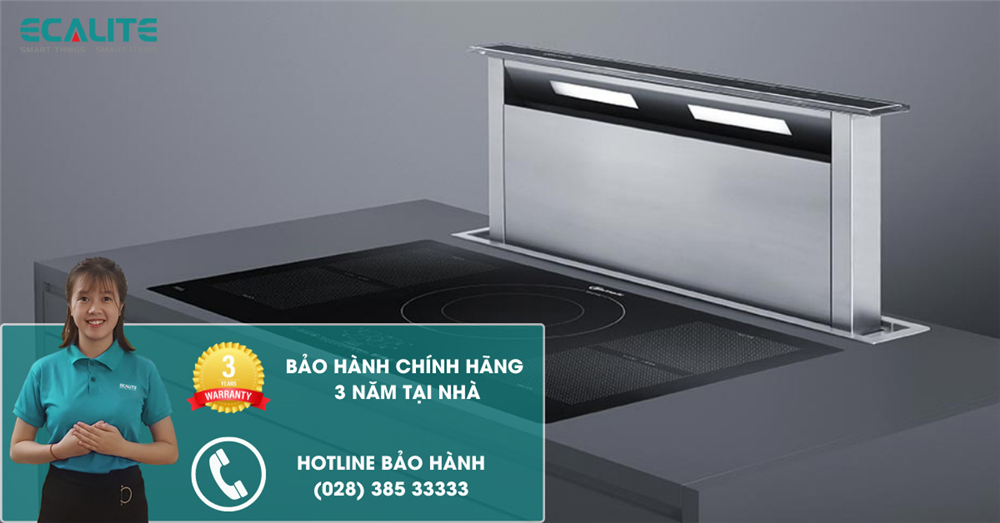 Máy hút mùi âm bàn Ecalite bảo hành 3 năm chính hãng