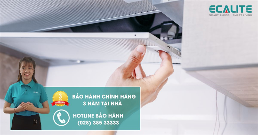 bảo hành máy hút mùi Ecalite