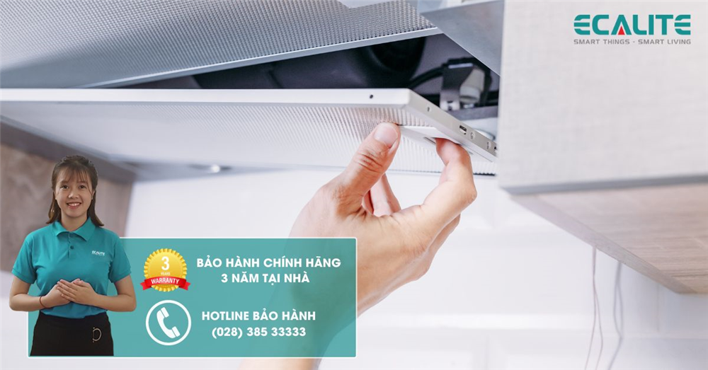 bảo hành máy hút mùi Ecalite