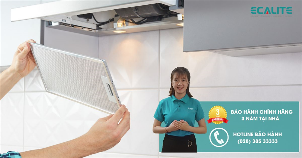 bảo hành máy hút mùi Ecalite