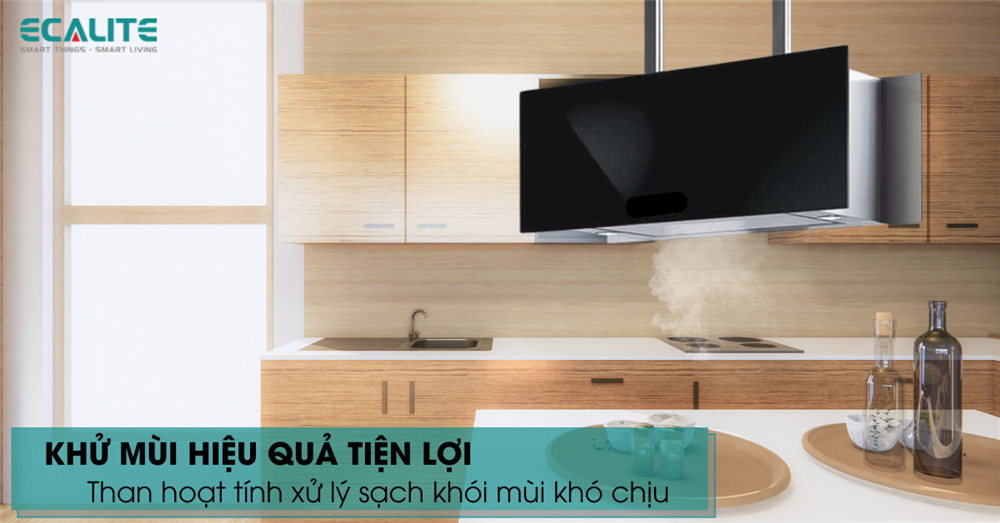 Máy hút mùi đảo Ecalite khử mùi hiệu quả Máy hút mùi đảo Ecalite khử mùi hiệu quả