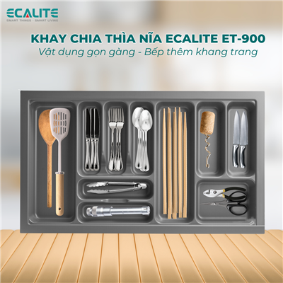 Khay chia thìa dĩa nhựa cao cấp Ecalite ET-900