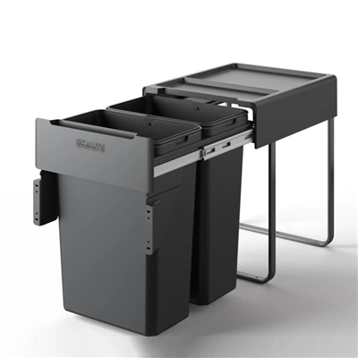 Thùng rác âm tủ, gắn cánh Double Dustbin Ecalite EKA-MT20L