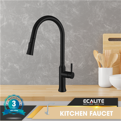 Vòi rửa chén nóng lạnh Pull-down Ecalite EF-K134B có dây rút