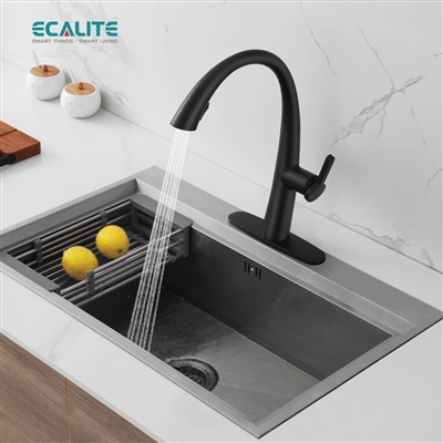 Vòi rửa chén nóng lạnh S-curve Ecalite EF-K114B có dây rút
