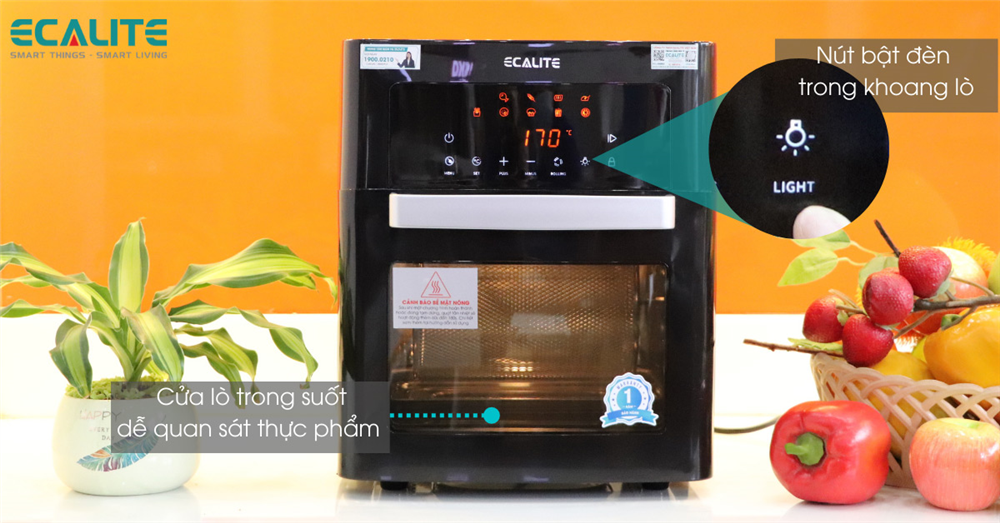 Cửa kính trong suốt kèm đèn led bên trong nồi