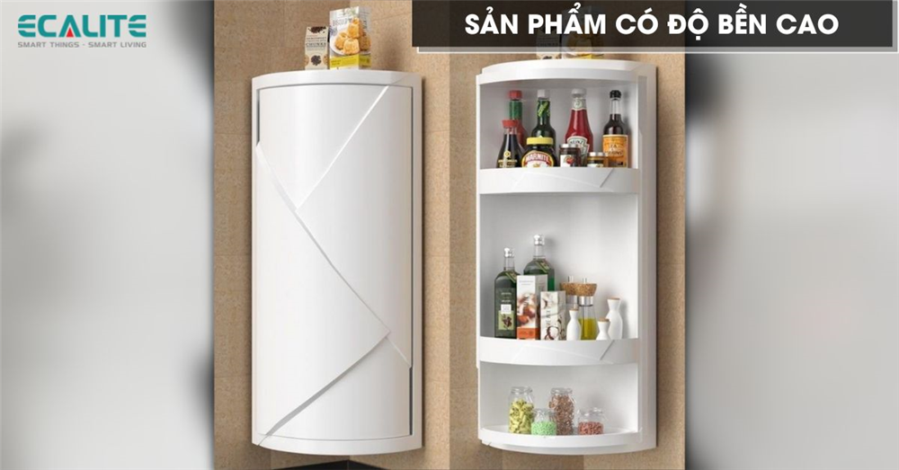Phụ kiện góc tủ bếp Ecalite sản phẩm có độ bề cao 