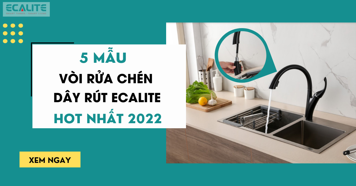 5 mẫu vòi rửa chén dây rút Ecalite hot nhất năm 2022