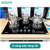 Bếp gas âm 3 vùng nấu Ecalite EG-XD38247B