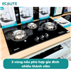 Bếp gas âm 3 vùng nấu Ecalite EG-XD38247B