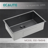 Chậu rửa chén Vision Manual Sink Ecalite ESD-7845HB