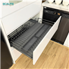 Kệ bát đĩa đa năng tủ dưới, nan Oval Grey N-Series Ecalite EKA-N9001