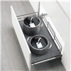 Kệ xoong nồi tủ dưới, nan Oval Grey N-Series Ecalite EKA-N6001B