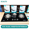 Bếp gas âm 3 vùng nấu Ecalite EG-XD38247B