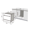 Máy rửa chén 8 bộ Ecalite EDW-UF6080BL kính đen - Sấy khí nóng