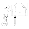 Vòi rửa chén nóng lạnh Pan-tree Ecalite EF-K624C có dây rút