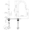 Vòi rửa chén nóng lạnh Pull-down Ecalite EF-K134B có dây rút