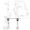 Vòi rửa chén nóng lạnh Pull-down Ecalite EF-K149S có dây rút