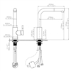 Vòi rửa chén nóng lạnh dây rút Pull-down Ecalite EF-K185B