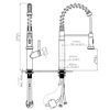 Vòi rửa chén nóng lạnh Pull-out Ecalite EF-K541C có dây rút