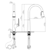 Vòi rửa chén nóng lạnh dây rút Pull-out Ecalite EF-K572C