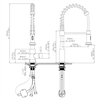 Vòi rửa chén nóng lạnh Single Control Ecalite EF-K102B có dây rút