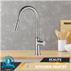 Vòi rửa chén nóng lạnh Pull-down Ecalite EF-K134S có dây rút