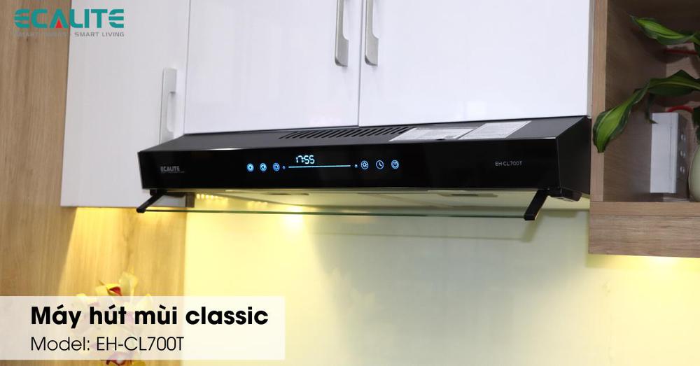 Máy hút mùi classic Ecalite EH-CL700T có thiết kế nhỏ gọn.