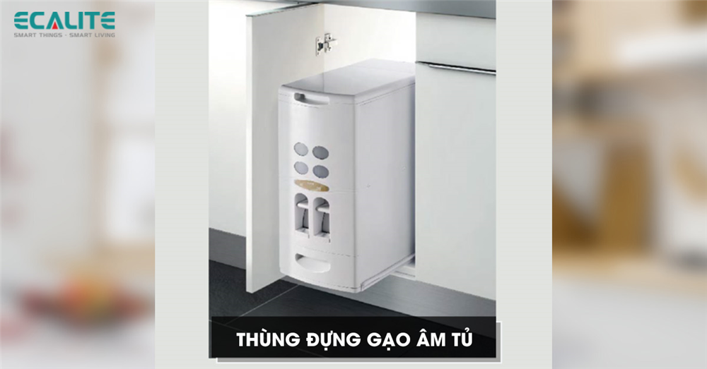 Thùng đựng gạo âm tủ