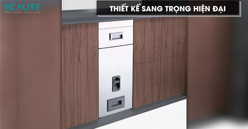 Thùng gạo âm tủ Ecalite thiết kế sang trọng hiện đại