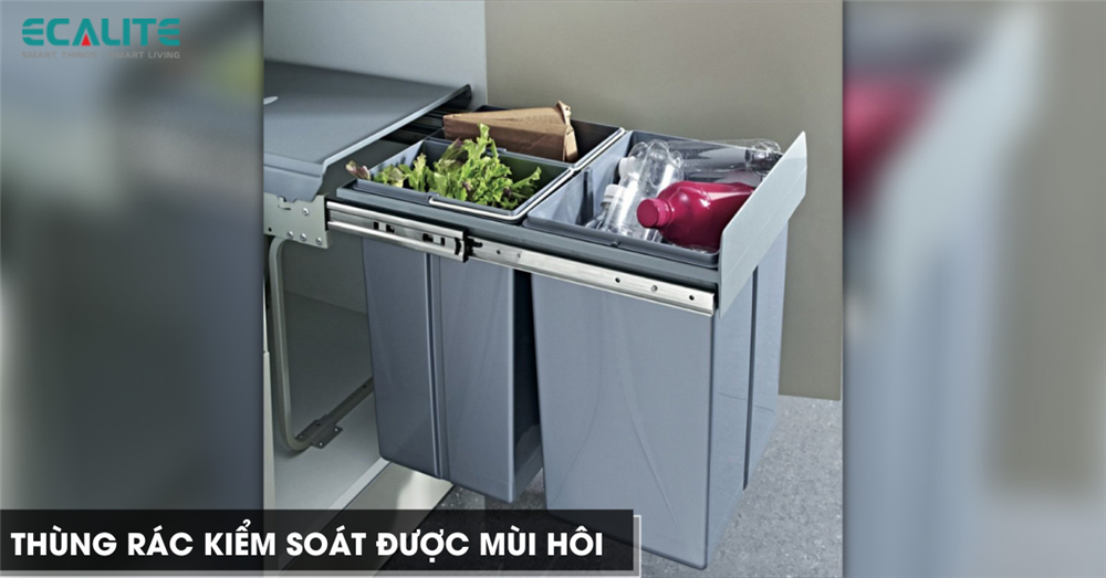 Thùng rác thông minh Ecalite kiểm soát được mùi hôi