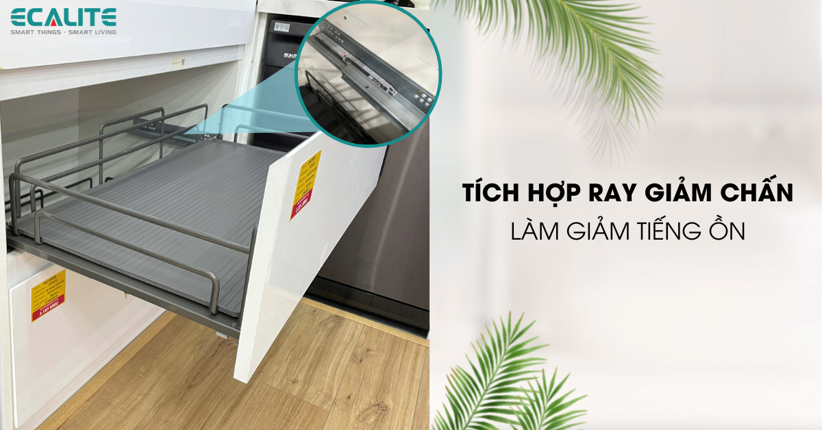 Tích hợp ray trượt giảm chấn tiện dụng Tích hợp ray trượt giảm chấn tiện dụng
