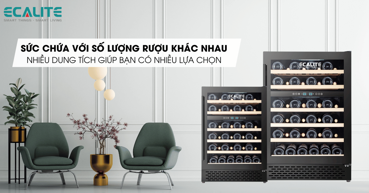 Sức chứa với số lượng rượu khác nhau